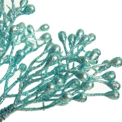 Pale Blue Glitter Berry Pick - Set of 2 Christmas Pick|