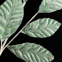 Pale Blue Glitter Leaf Spray Christmas Sprays|