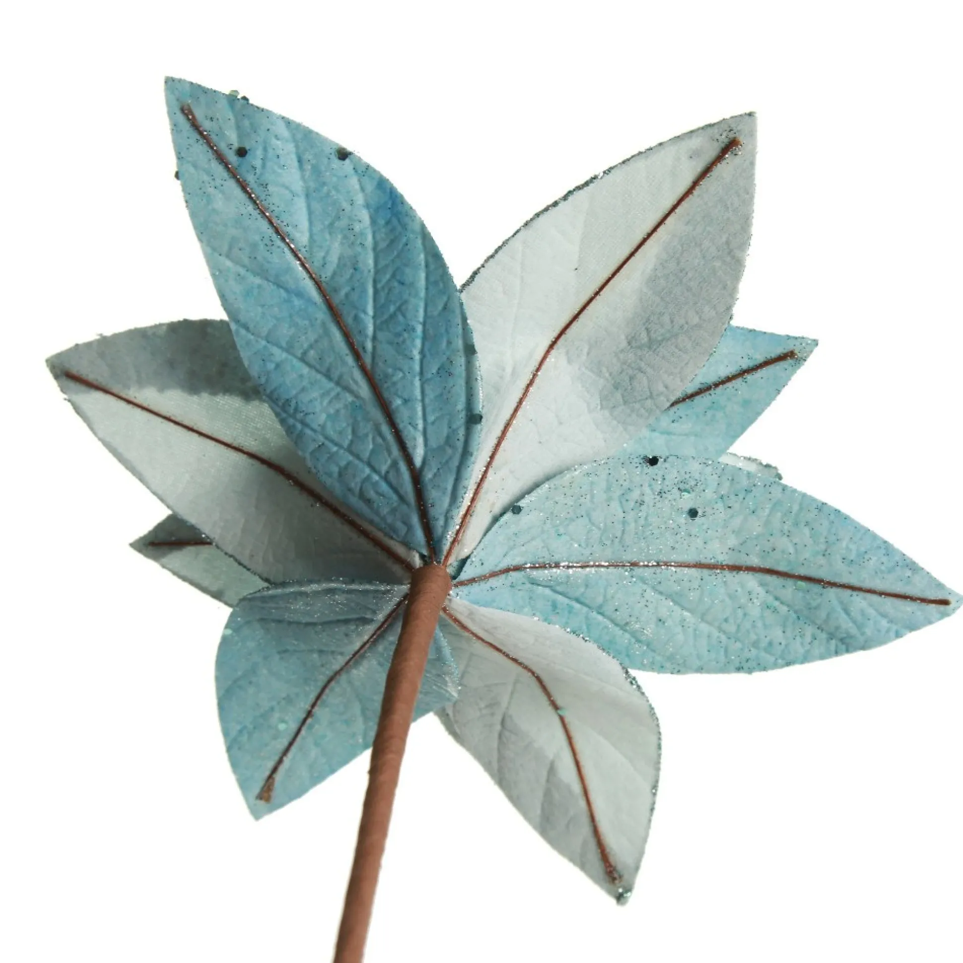 Pale Blue Velvet Lily Flower Stem Christmas Flowers|