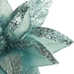 Pale Blue Velvet Lily Flower Stem Christmas Flowers|