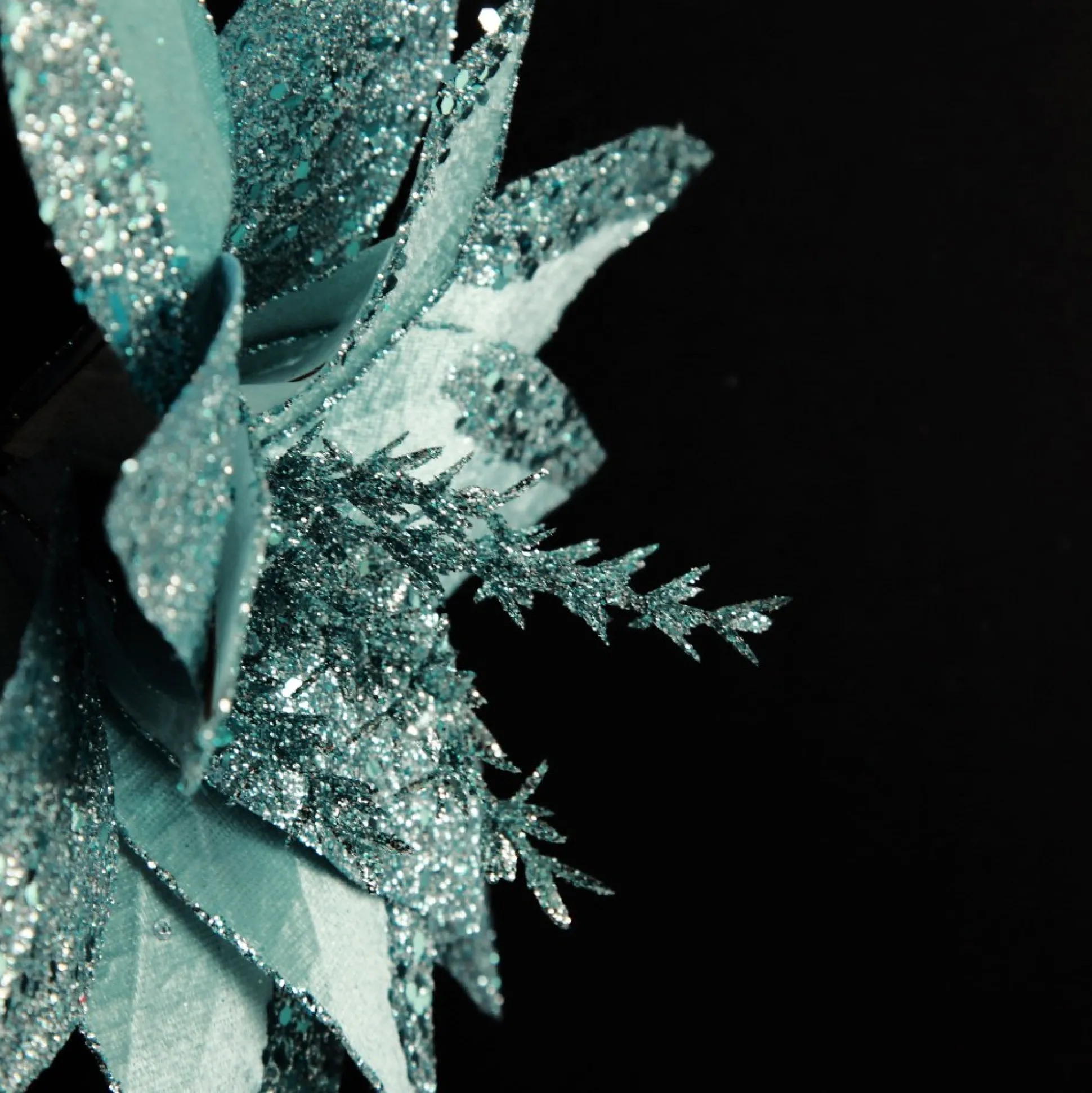 Pale Blue Velvet Lily Flower Stem Christmas Flowers|