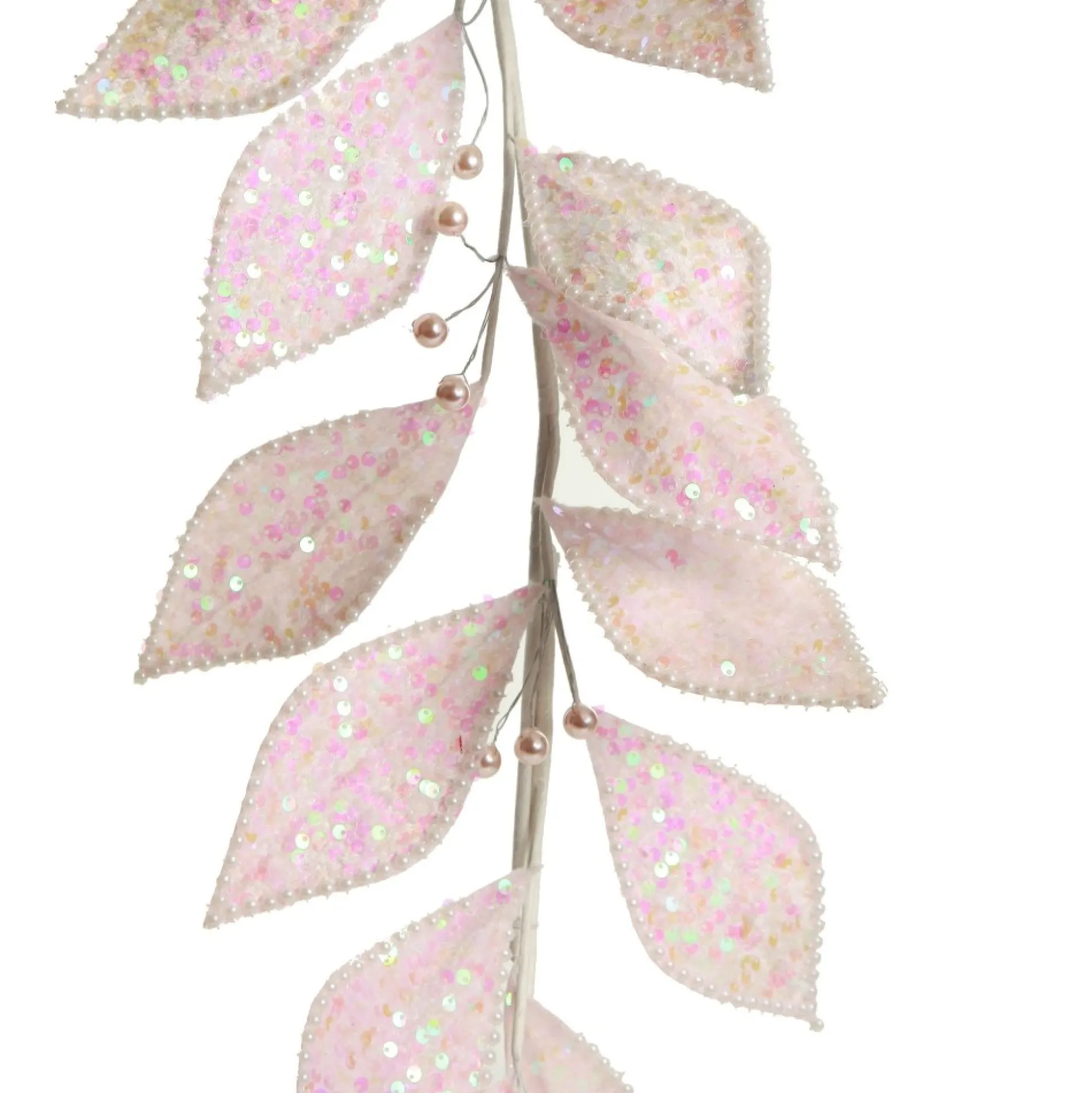 Pale Pink Sequin Leaf Garland Tree Garlands|
