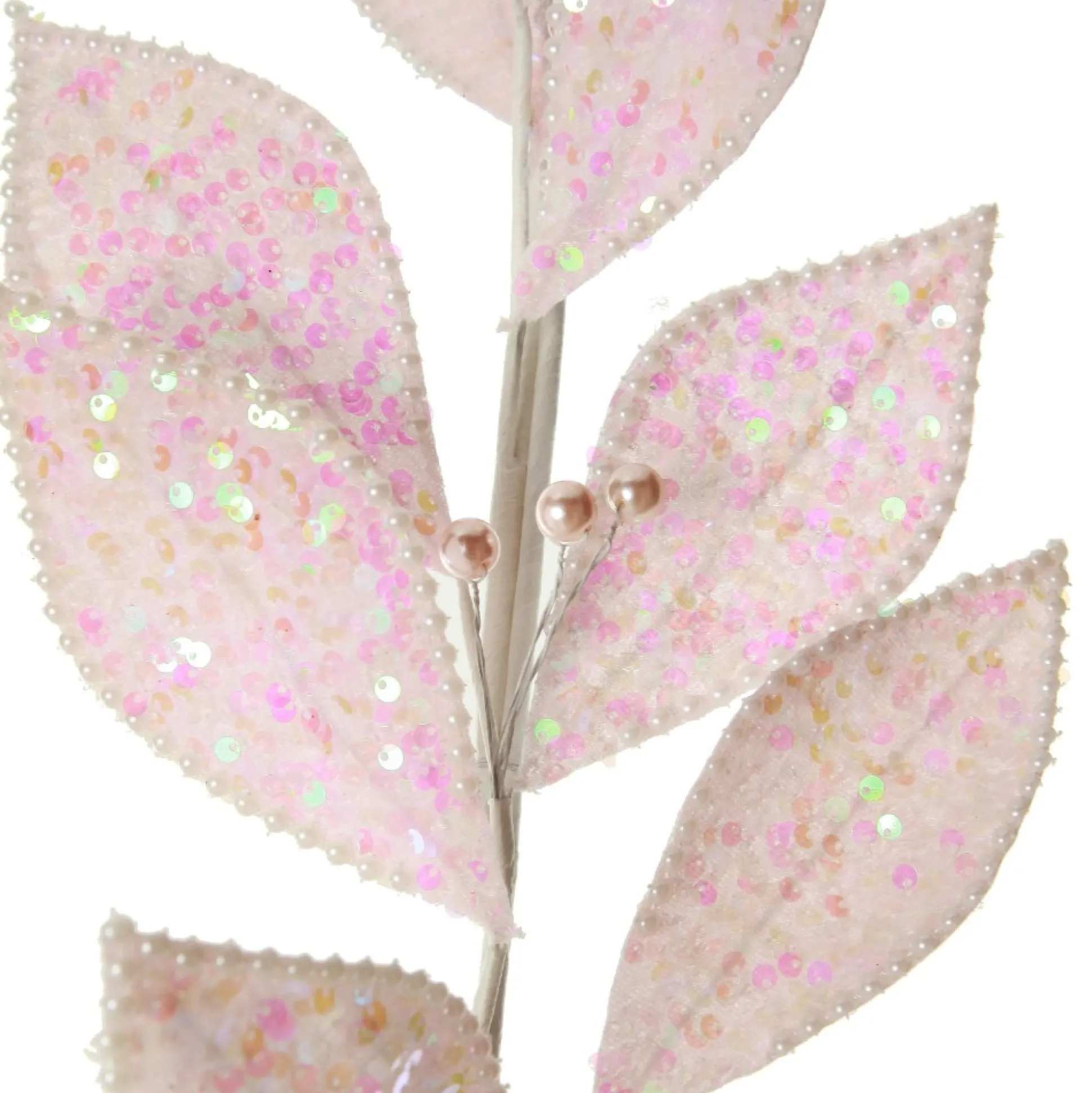 Pale Pink Sequin Leaf Garland Tree Garlands|