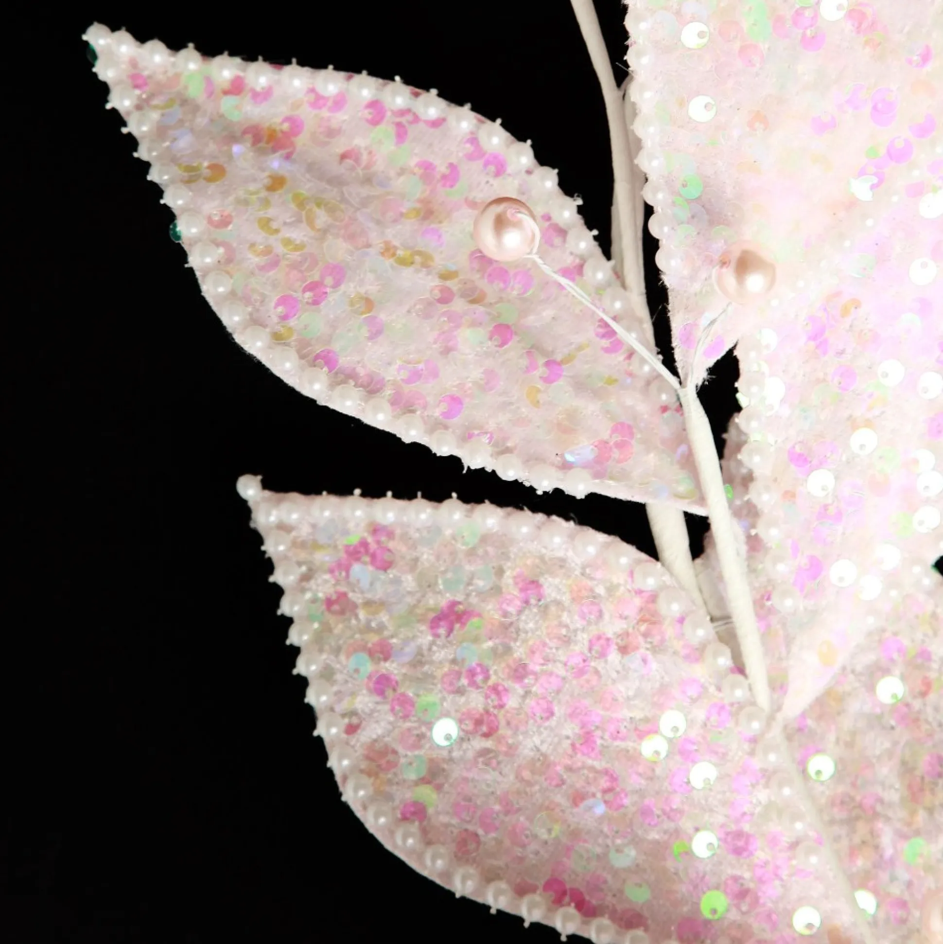 Pale Pink Sequin Leaf Garland Tree Garlands|