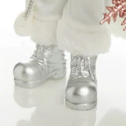 Pastel and White Santa Christmas Ornament Christmas Figurines|
