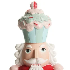 Pastel Nutcracker Ornament holding Merry Christmas Sign Christmas Nutcrackers|