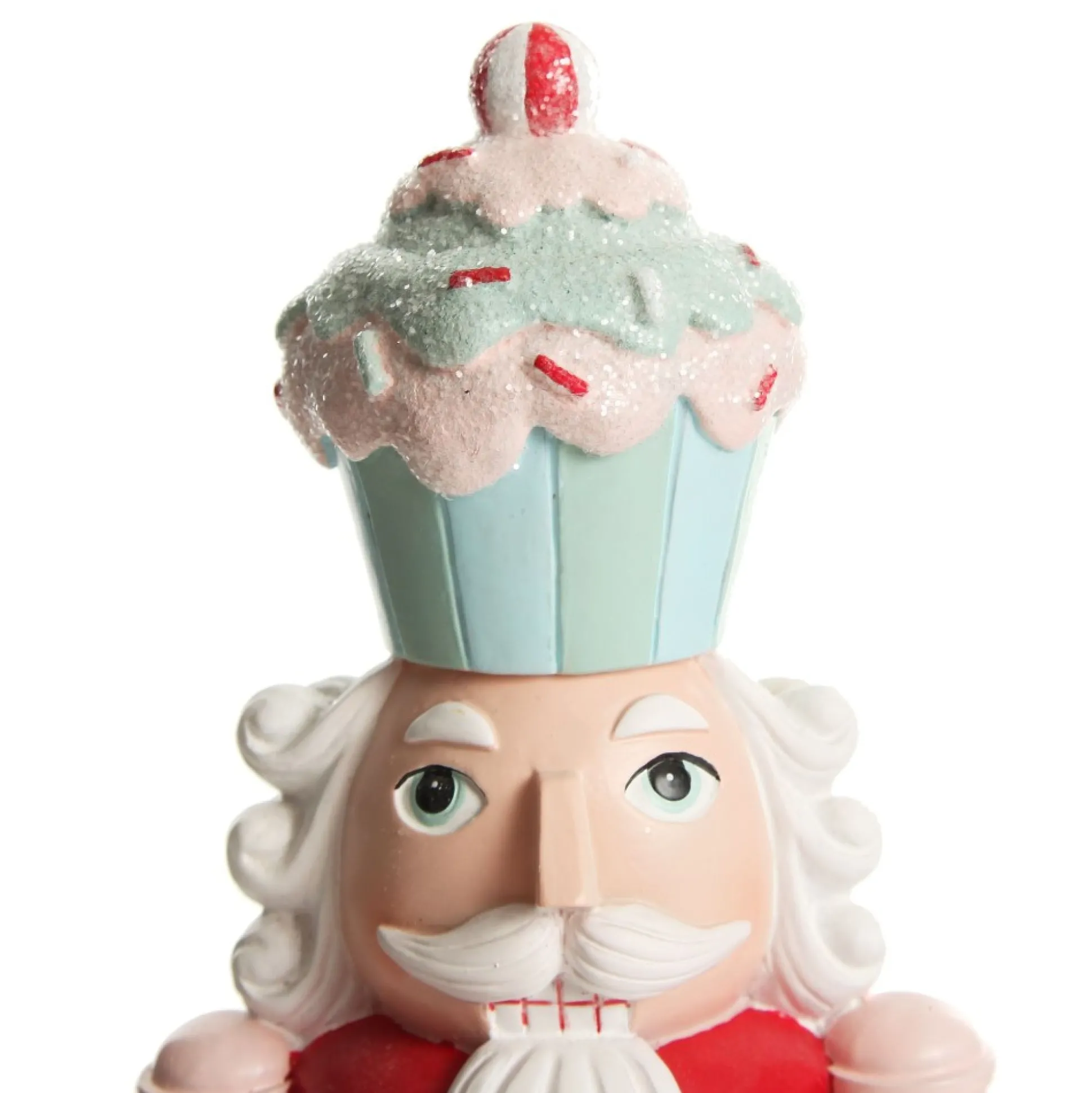 Pastel Nutcracker Ornament holding Merry Christmas Sign Christmas Nutcrackers|
