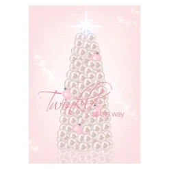 Pastels and Pearls Christmas Poster Print Christmas Prints|
