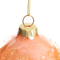 Peach Glass Christmas Bauble Decorative Christmas Baubles|