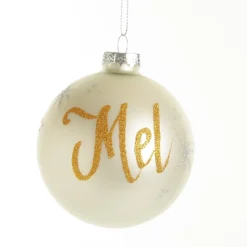 Pearl Glass Personalised Christmas Bauble Personalised Baubles|