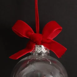 Peppermint Candy Filled Bauble Clear Shatterproof Bauble Decorative Christmas Baubles|