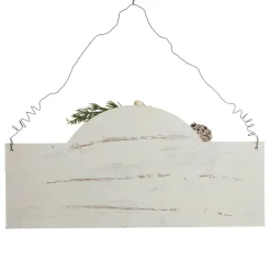 Personalised Arched Country Christmas Wood Plaque with White Berry Christmas Plaques|