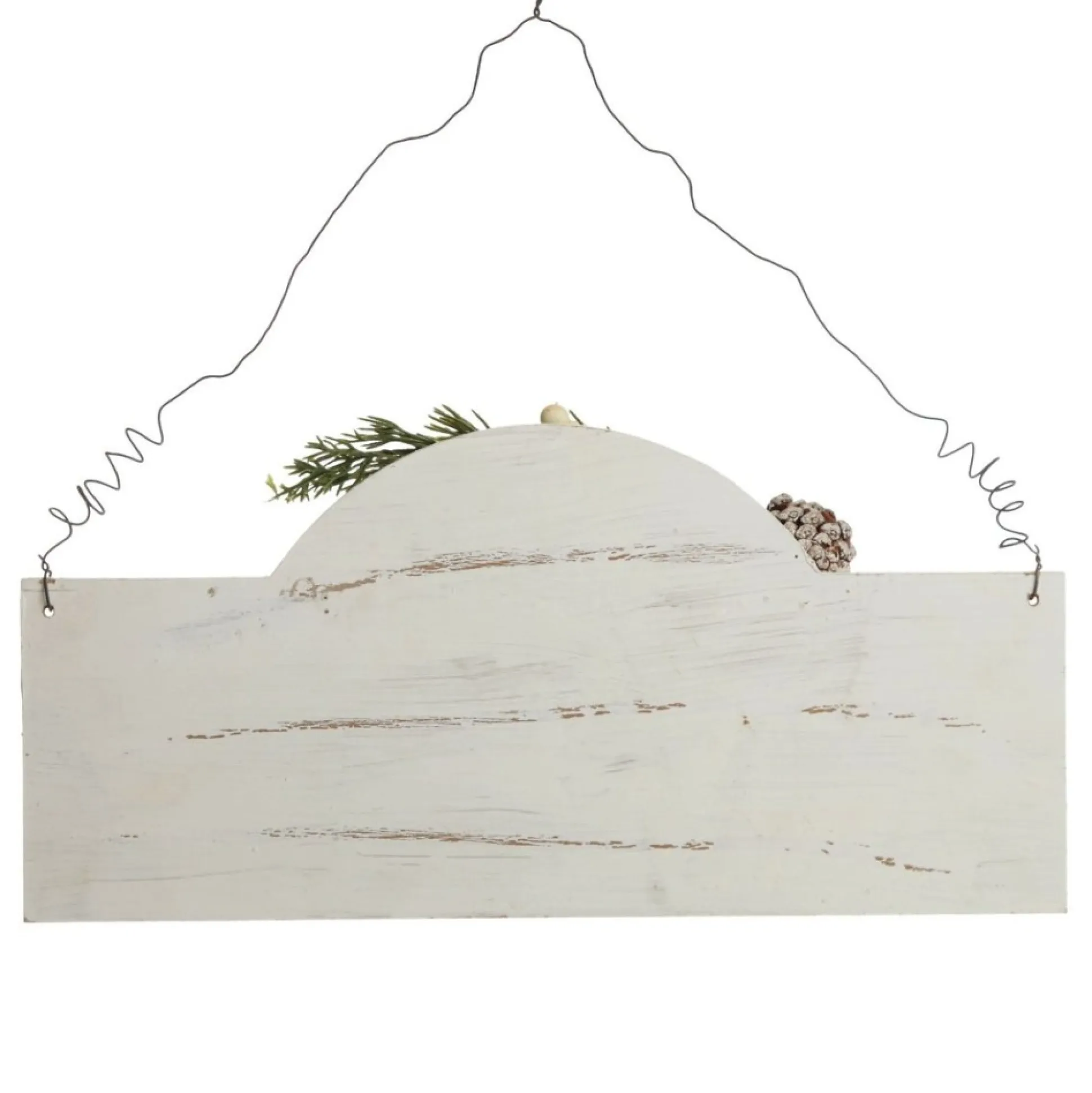 Personalised Arched Country Christmas Wood Plaque with White Berry Christmas Plaques|