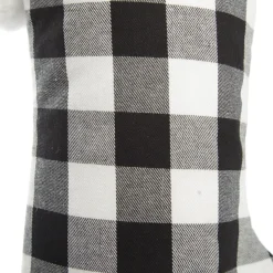 Personalised Black and White Buffalo Check Christmas Stocking Personalised Stockings|