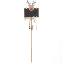 Personalised Blackboard Stake with Peeping Deer Christmas Table Decor|