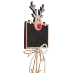Personalised Blackboard Stake with Peeping Deer Christmas Table Decor|