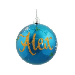 Personalised Blue Shatterproof Christmas Bauble Personalised Baubles|