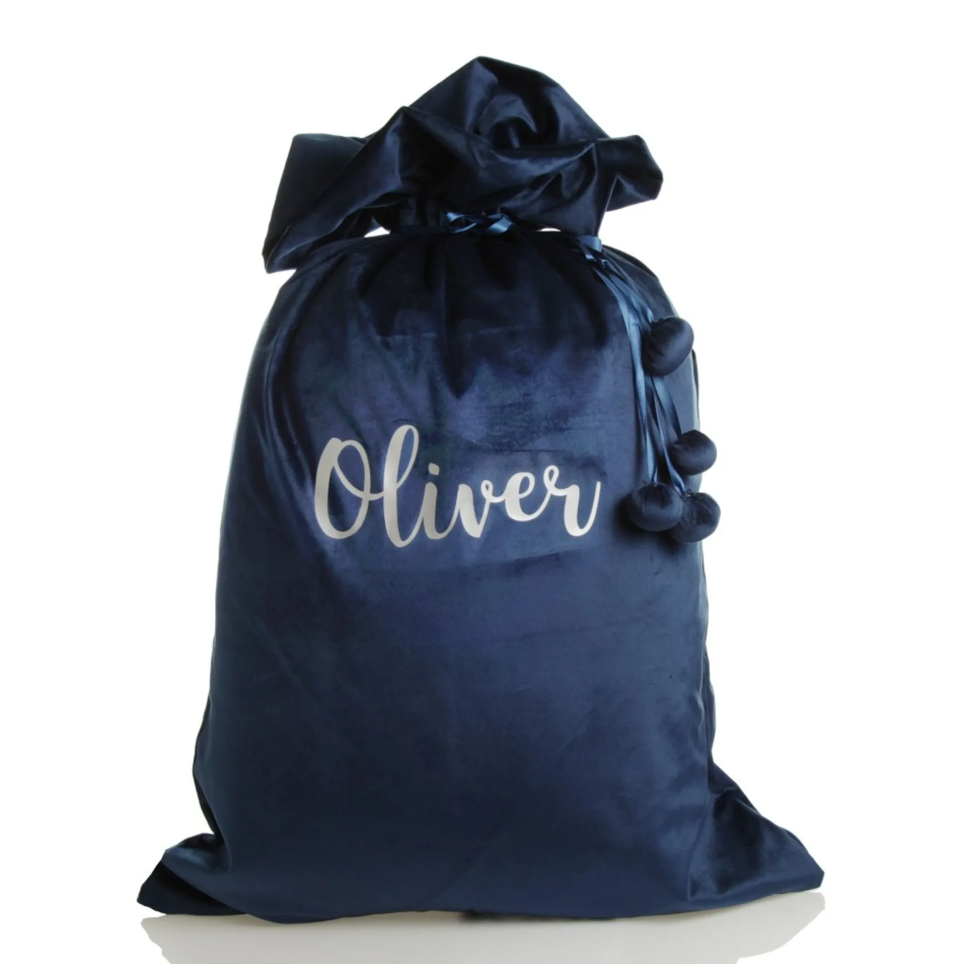 Personalised Blue Velvet Santa Sack Personalised Santa Sacks|