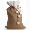 Personalised Burlap and White Fur Santa Sack Personalised Santa Sacks|