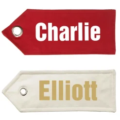 Personalised Burlap and White Fur Santa Sack Personalised Santa Sacks|