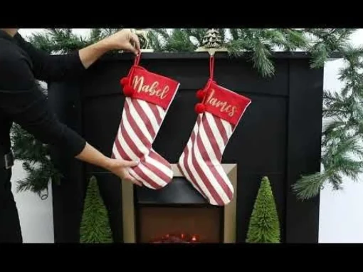 Personalised Candy Cane Stripe Christmas Stocking Personalised Stockings|