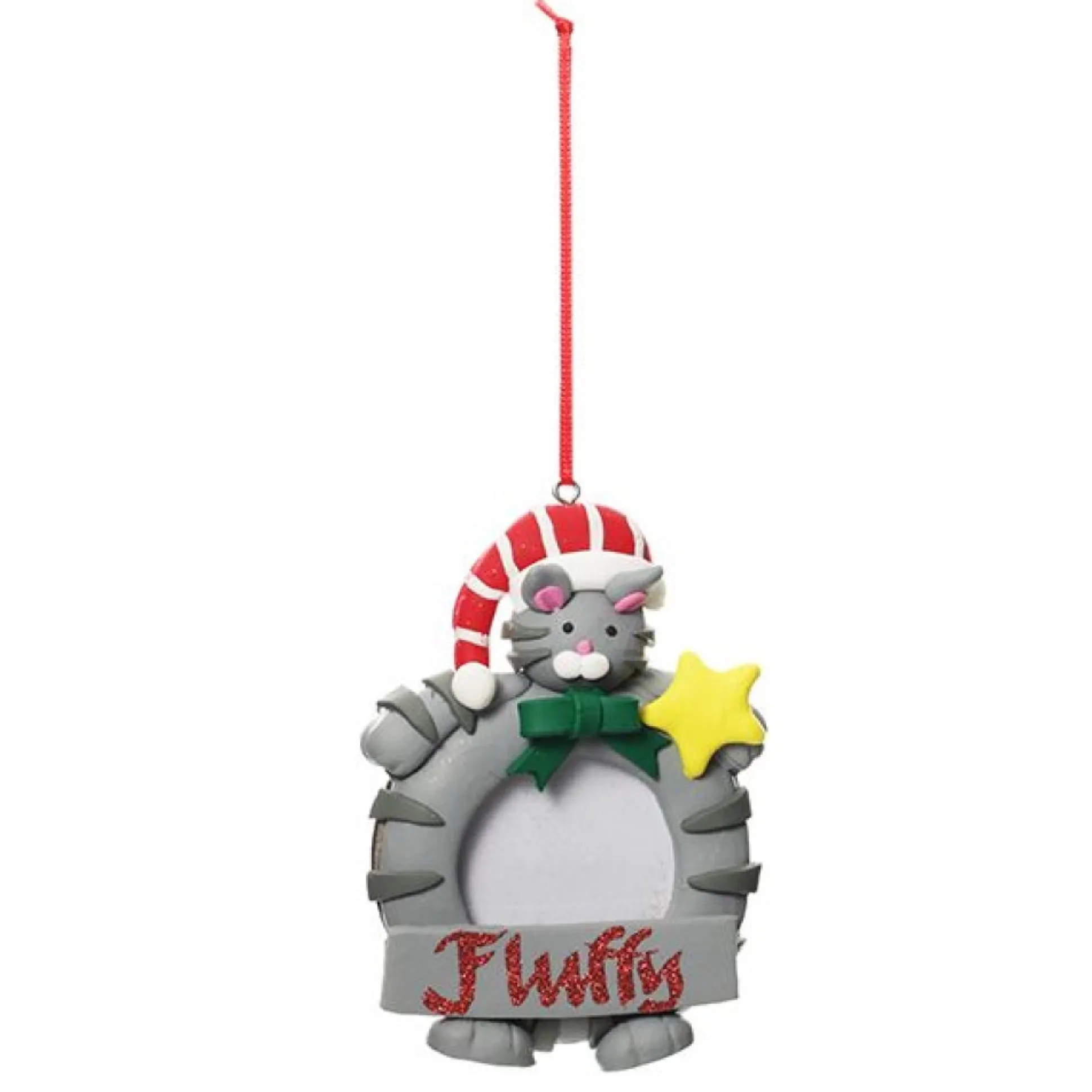 Personalised Christmas Cat Photo Frame Decoration Personalised Decorations|