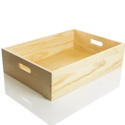 Personalised Christmas Eve Wooden Crate - Holly Design Christmas Eve Keepsake Boxes|