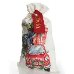 Personalised Christmas Vintage Car Santa Sack Personalised Santa Sacks|