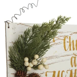 Personalised Country Christmas Wood Plaque with White Berry Christmas Plaques|