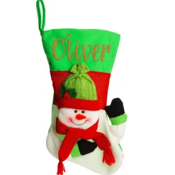Personalised 3D Snowman Christmas Stocking Personalised Stockings|