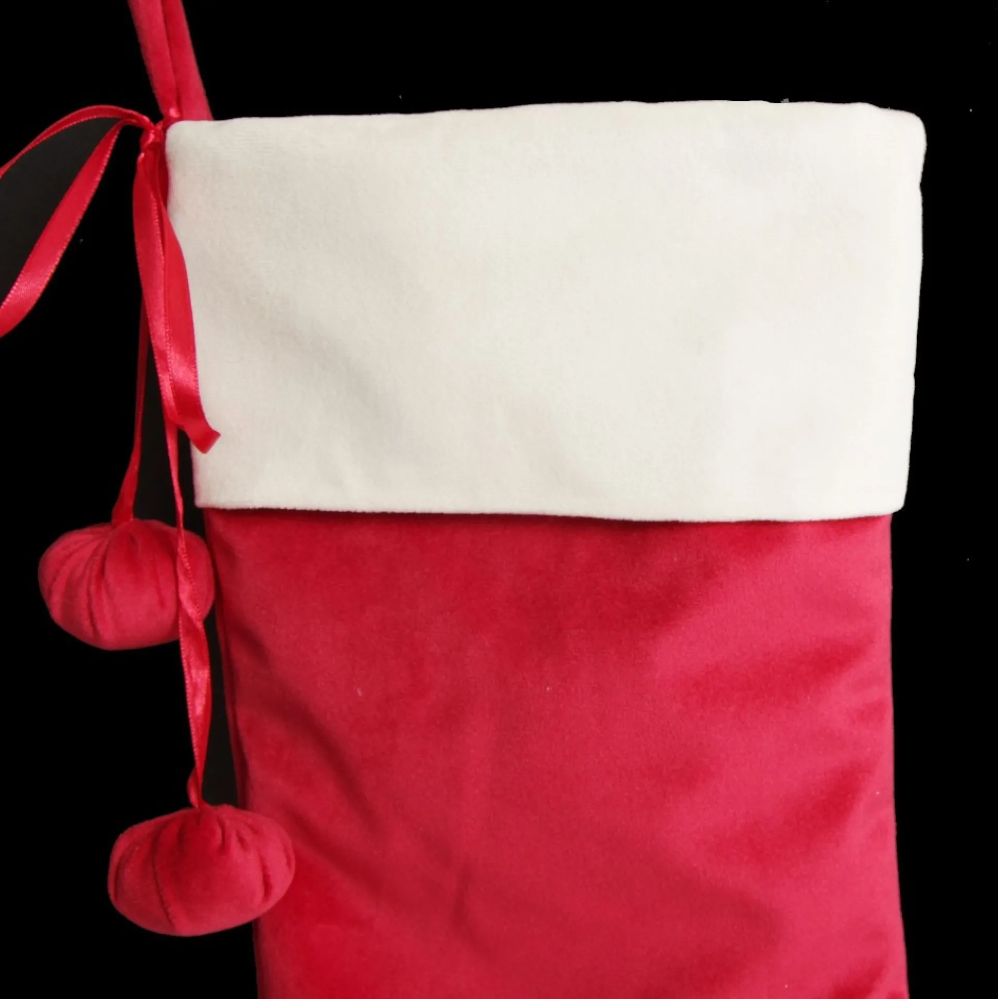 Personalised Dark Red Velvet Christmas Stocking Personalised Stockings|
