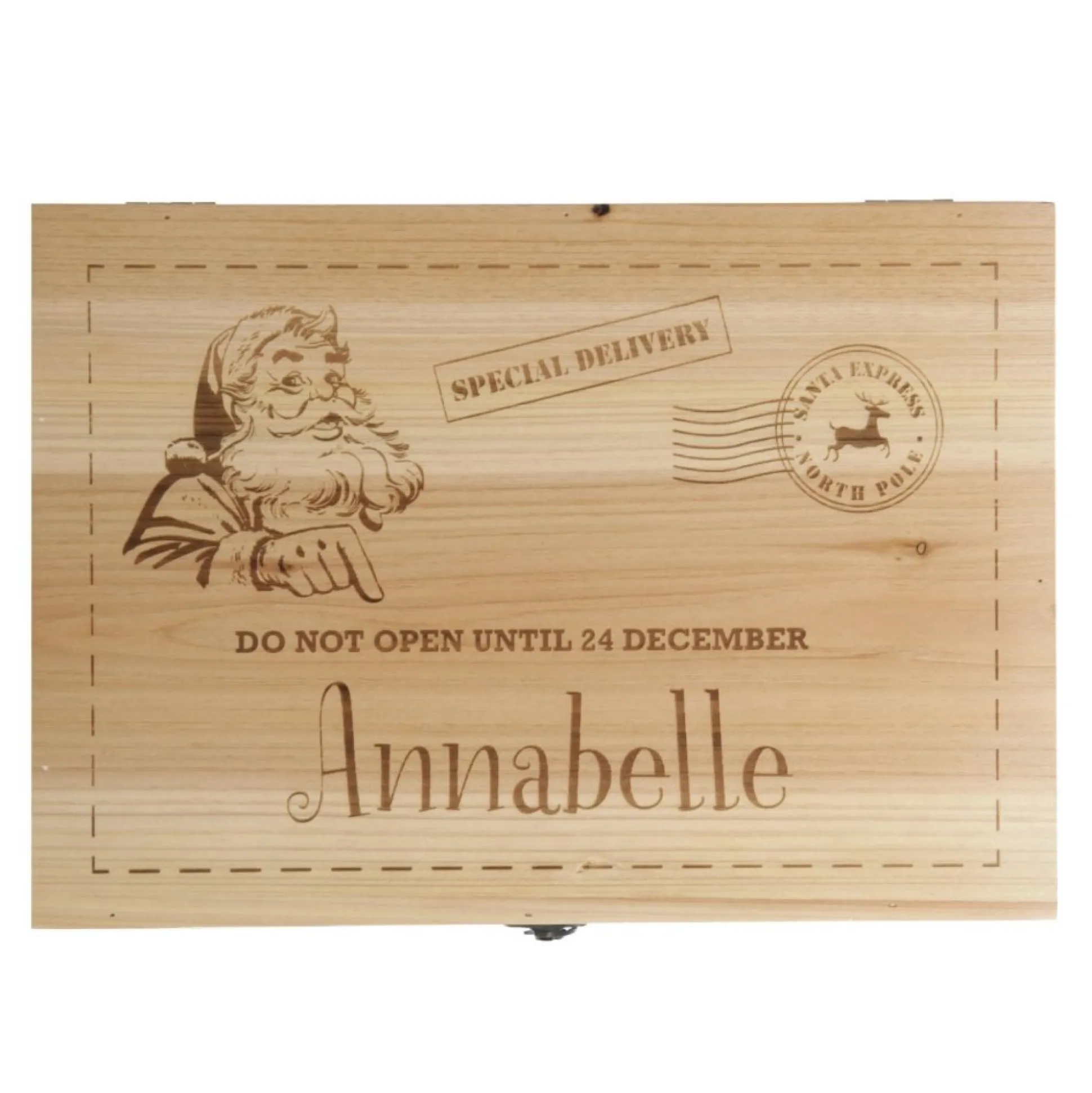 Personalised Do Not Open Wooden Christmas Eve Box Gift Wrap, Boxes, Bags & Tags|