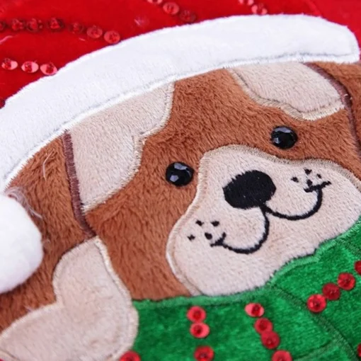 Personalised Dog Christmas Stocking with Bone Personalised Stockings|