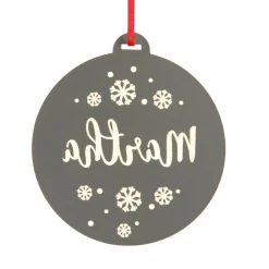 Personalised Etched Bauble Christmas Decoration Personalised Decorations|