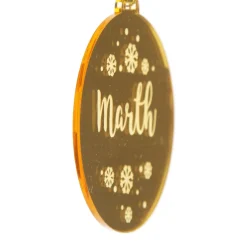 Personalised Etched Bauble Christmas Decoration Personalised Decorations|