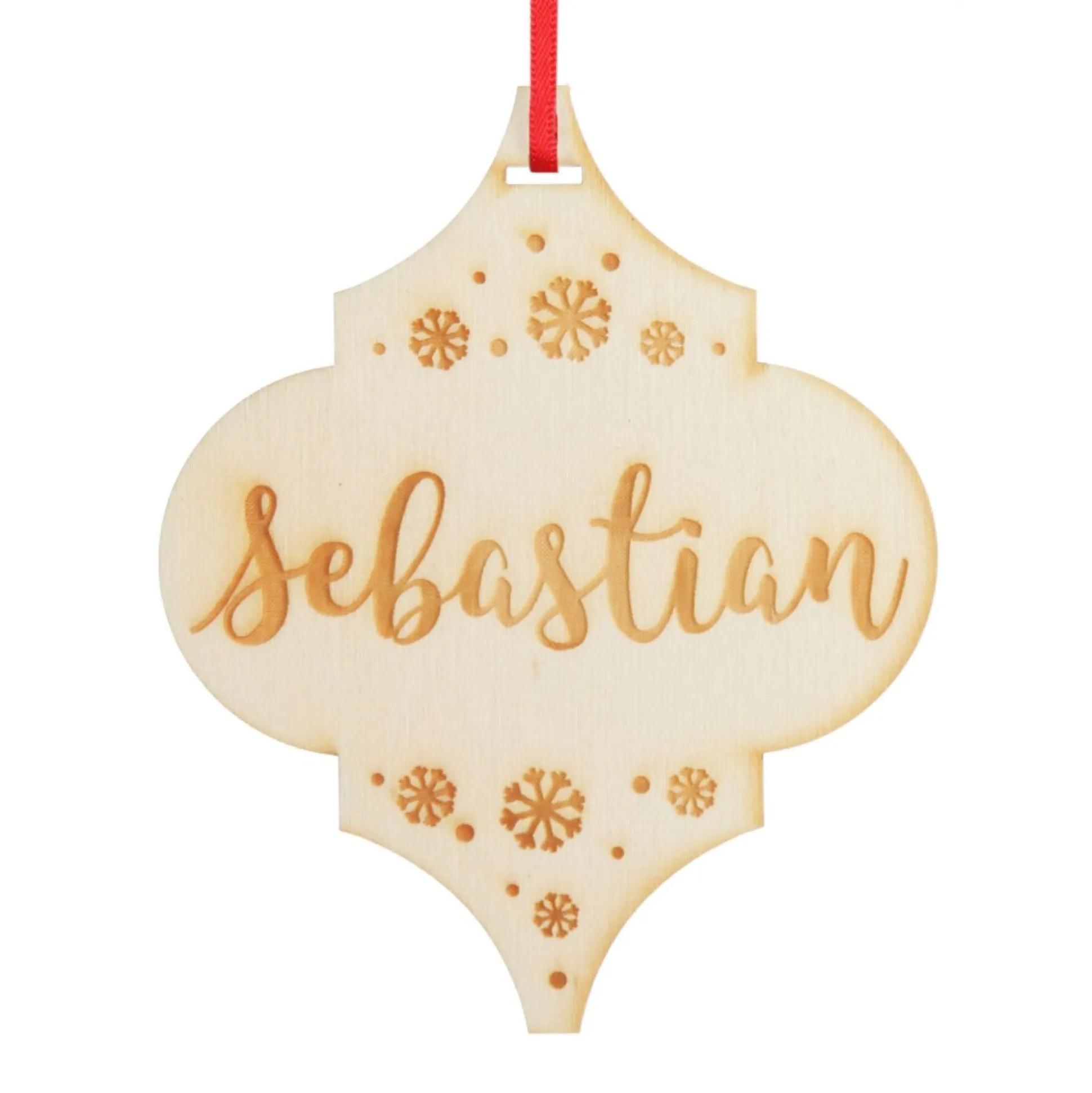 Personalised Etched Finial Christmas Decoration Personalised Decorations|