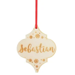 Personalised Etched Finial Christmas Decoration Personalised Decorations|