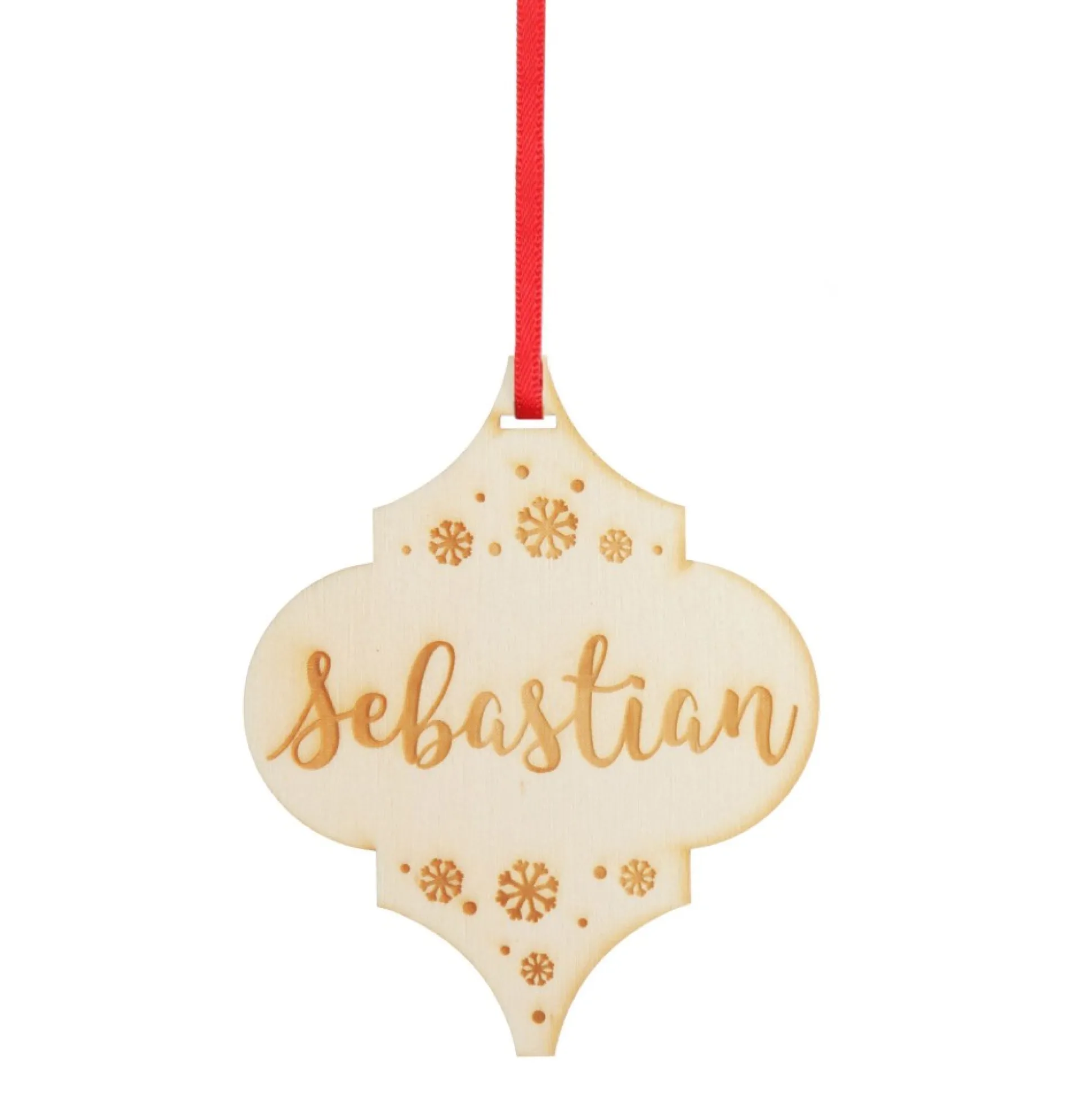 Personalised Etched Finial Christmas Decoration Personalised Decorations|