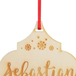Personalised Etched Finial Christmas Decoration Personalised Decorations|