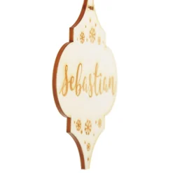 Personalised Etched Finial Christmas Decoration Personalised Decorations|