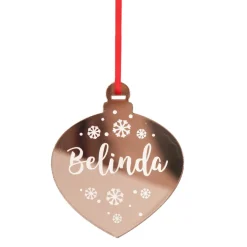 Personalised Etched Teardrop Christmas Decoration Personalised Decorations|