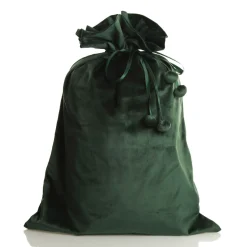 Personalised Forest Green Velvet Santa Sack Personalised Santa Sacks|