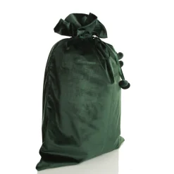 Personalised Forest Green Velvet Santa Sack Personalised Santa Sacks|