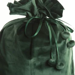 Personalised Forest Green Velvet Santa Sack Personalised Santa Sacks|