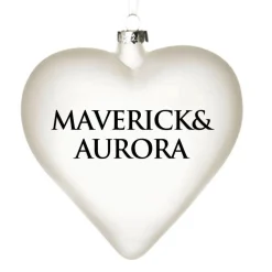 Personalised Frosted Glass Heart Personalised Baubles|