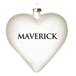 Personalised Frosted Glass Heart Personalised Baubles|