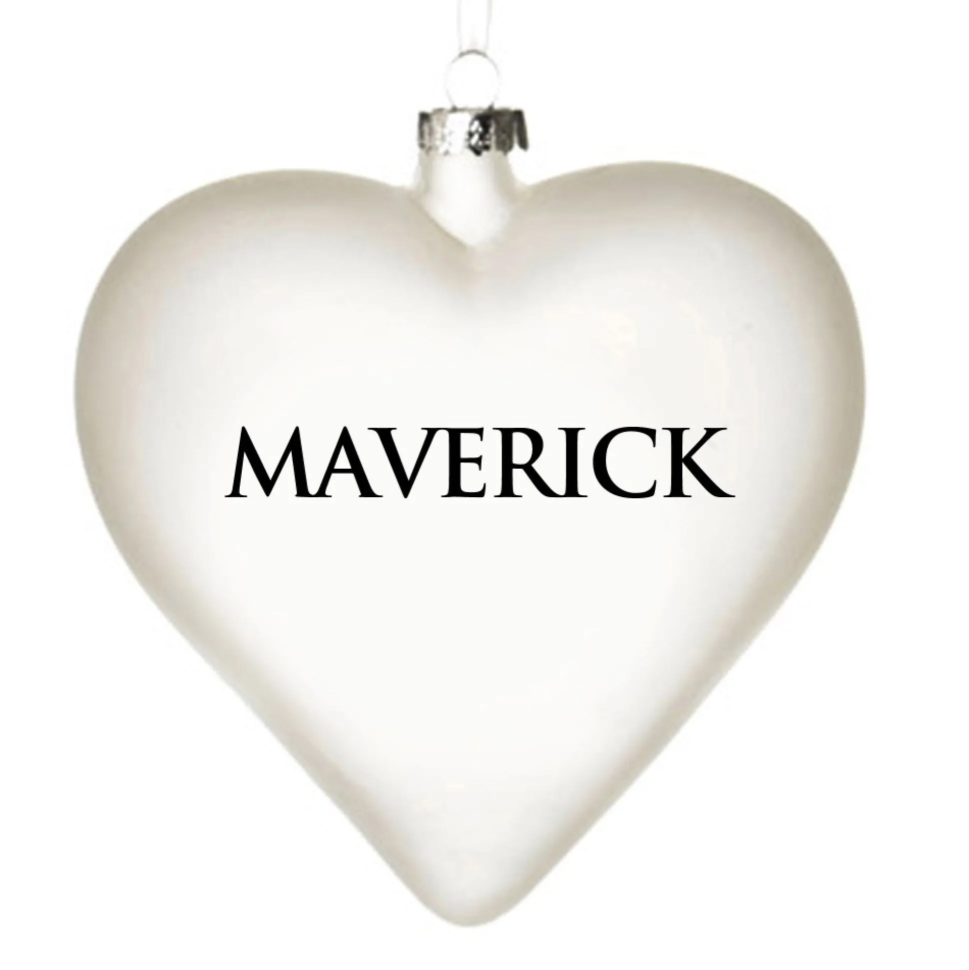 Personalised Frosted Glass Heart Personalised Baubles|
