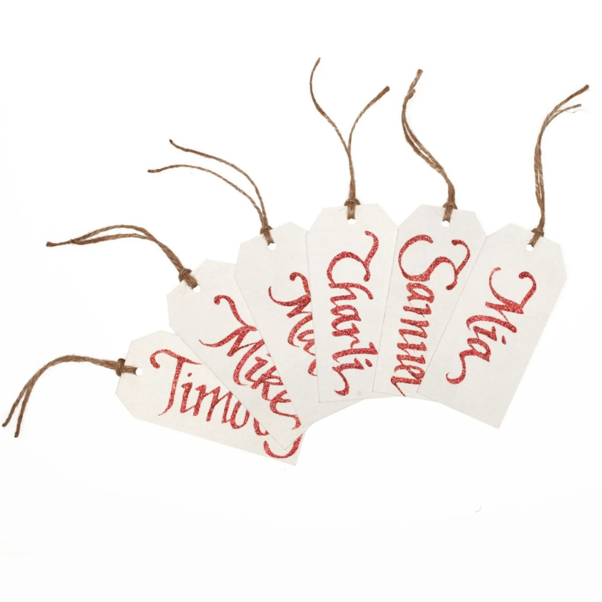 Personalised Gift Tags Square Cut - Set of 6 Gift Wrap, Boxes, Bags & Tags|