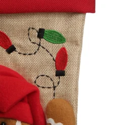 Personalised Gingerbread Girl Christmas Stocking with Dangly Legs Personalised Stockings|