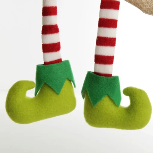 Personalised Girl Elf Christmas Stocking with Dangly Legs Personalised Stockings|